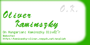 oliver kaminszky business card